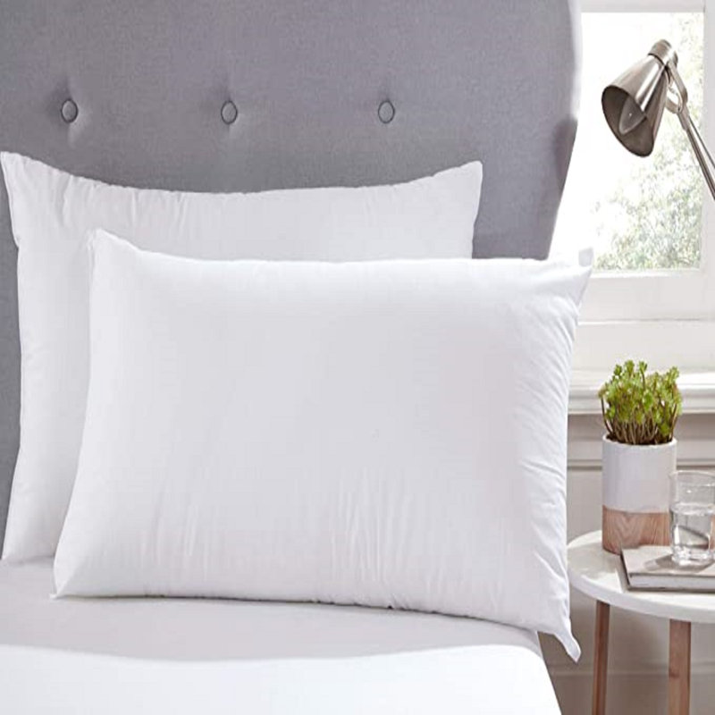 Night Comfort's Exclusive Bounce Back Microfibre Cover Pillow Filled with Hollowfibre (Set of 2)