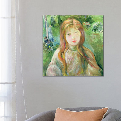 Little Girl At Mesnil, 1892 by Berthe Morisot - Wrapped Canvas Painting