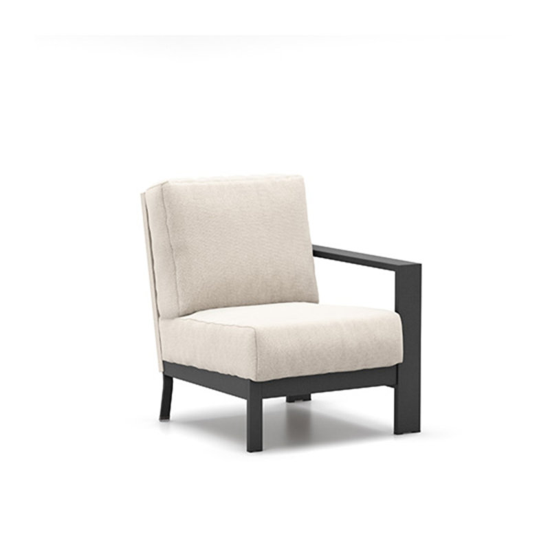 Fauteuil de conversation Blair, Lin argenté, Indigo