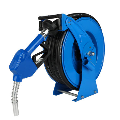 Enrouleur de tuyau de carburant rétractable avec buse d'alimentation 3/4 "x 50 'Dévidoir à boyau à moteur pneumatique 300 PSI