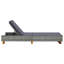 Chaise longue d'extérieur gris foncé gris foncé