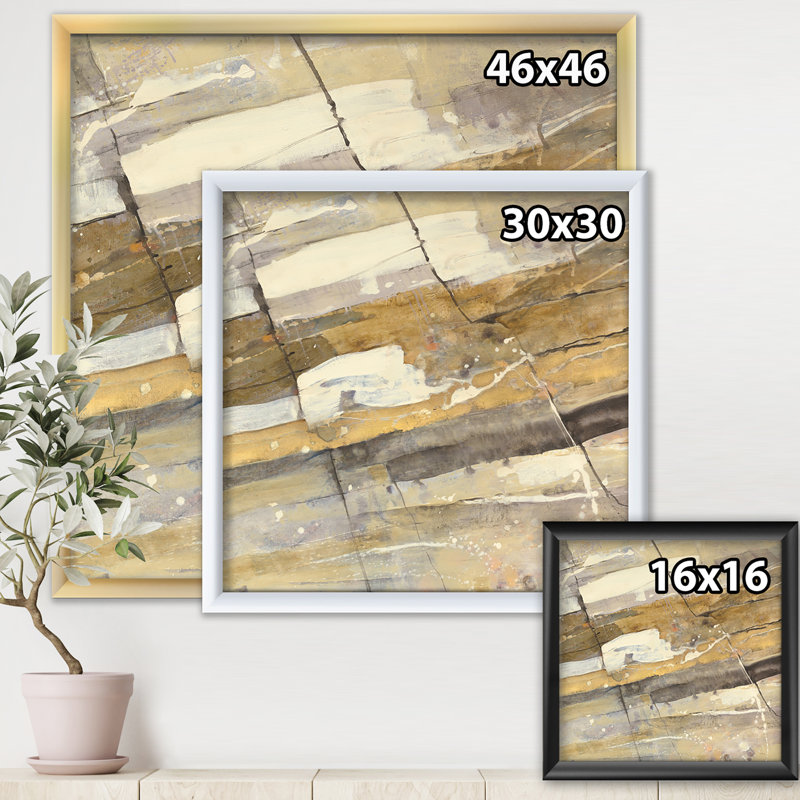 «Fire and Ice Minerals V», reproduction sur toile encadrée, Cadre blanc, H 30 po x l 30 po x P 1 po