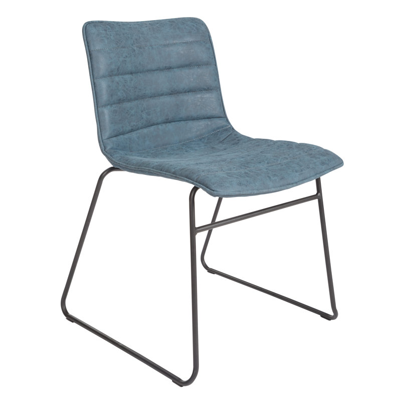 Chaise empilable avec coussin Halo, Bleu marine
