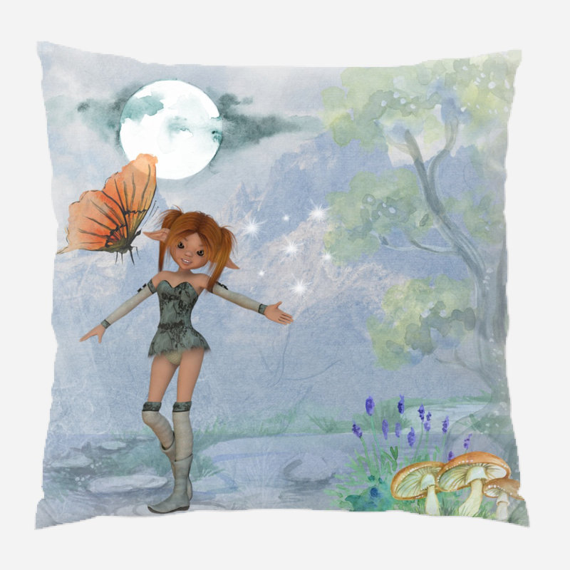 Outdoor Reversible Throw Pillow, Microsuede, Indoor