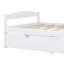 Structure de lit plateforme simple avec 2 tiroirs de rangement, sommier avec support en lattes de bois, tête de lit / pied de lit bas / rangement sous le lit / pas de sommier nécessaire / taille simple blanc-2082132378