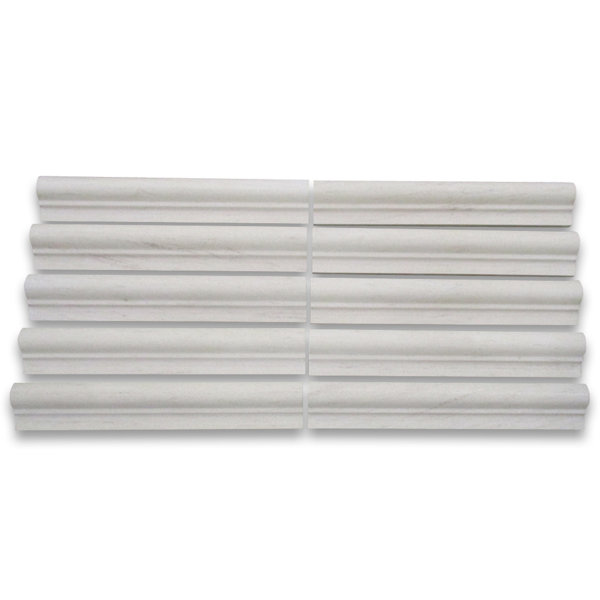Moleanos 2" x 12" Marble Random Mosaic Wall & Floor Tile