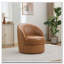 Fauteuil d'appoint pivotant en cuir-1903287115