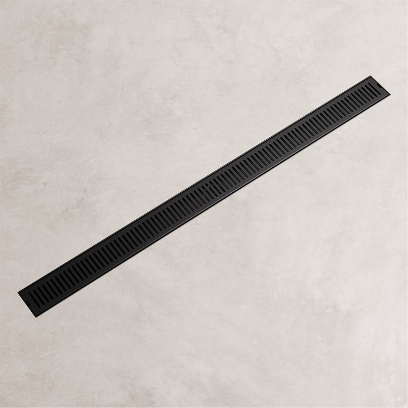 Elan 36" Rectangular Grate Linear Grid Shower Drain, Matte Black