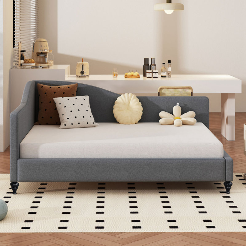 Alazhia Upholstered Bed, Grey, Full