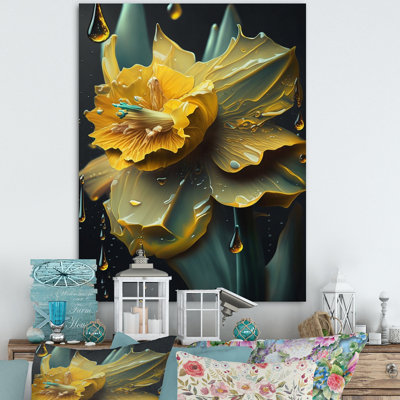 Fleurs de jonquille jaune - Fleurs de jonquille jaune - reproduction sur toile