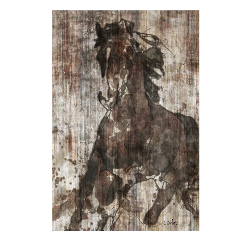 Galloping Horse by Irena Orlov - Wrapped Canvas Painting, 101.6 cm H x 66.04 cm W x 3.175 cm D