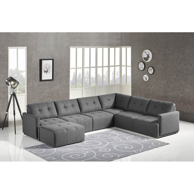 Canapé modulaire Marelle de 136 po de largeur, Orienté à droite (vu de face)