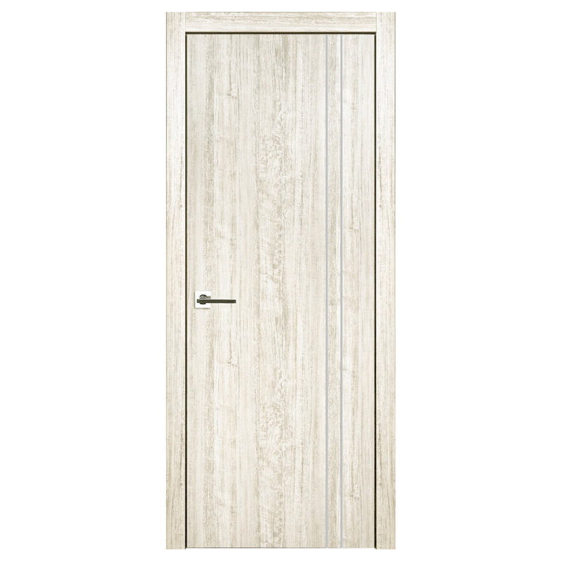 Porte intérieure simple HG-002VR, Bois d'aloès clair, 32'' x 80'', Right Hand/Inswing