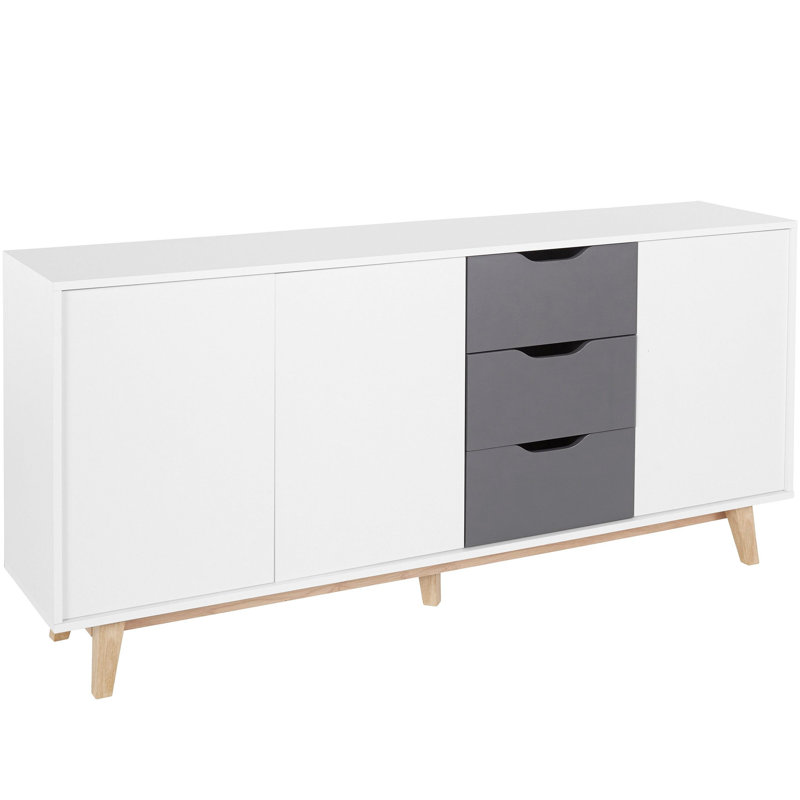 Wagner 173cm Sideboard, Grey/White