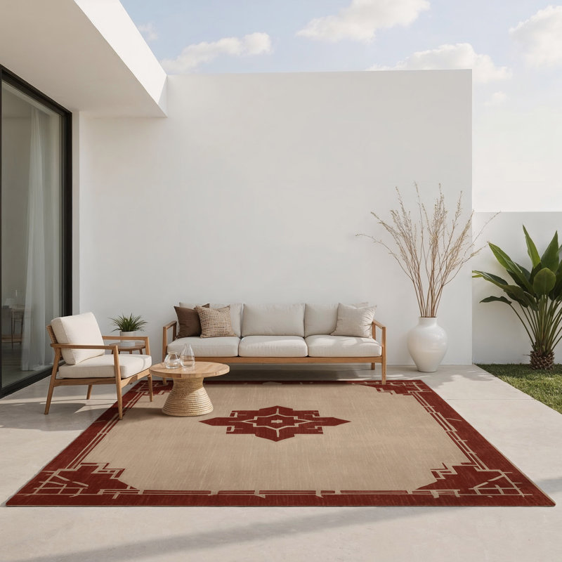 Tapis intérieur et extérieur Radiant Facets, Rectangle 1 pi 6 po x 2 pi 6 po