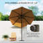 Base carrée de parasol de patio, base de support de parasol en métal 29 lb avec coussins réglables, support de parasol de patio pour poteaux de 1,5 po / 1,9 po