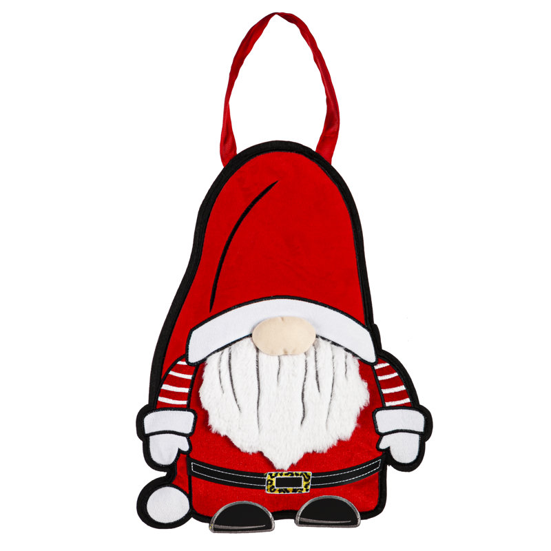 Décoration de porte à motif de gnome de père Noël
