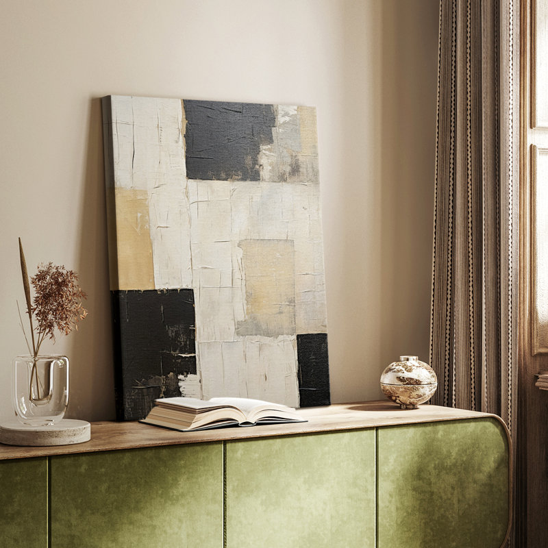 Série ABSTRACT CCDCLXVI - Toile tendue avec châssis de qualité supérieure - Prêt à être accroché, H 48 po x l 32 po