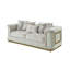 Ensemble de salon 3 pièces Dunning Crème-450793118