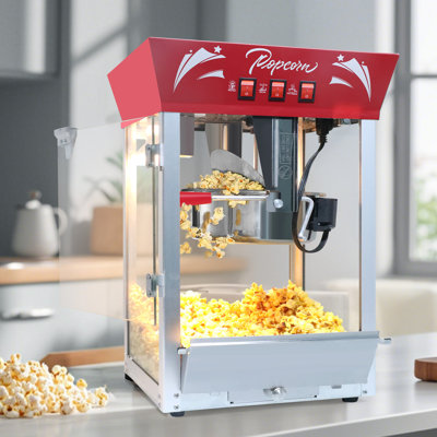 Vintage 12 Oz. Professional Popcorn Machine, 23.03 Inches Tall, Makes 50 Cups Of Popcorn, Including Measuring Cup, Scoop And Serving Cups
