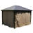 Kozyard Gray Double Roof Hardtop Gazebo with Curtain and Mosquito Netting-712839123