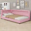 Modern Upholstered Platform Bed Featuring USB Ports and LED Belt-228823724-228823725