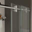 Porte de douche en verre trempé de 3/8 po (10 mm), coulissante de 56 à 60 po x H 76 po, couche nettoyable des deux côtés, finition avec tampon pour enceinte de bain épaisse, tampon propre, percée dans la salle de bain
