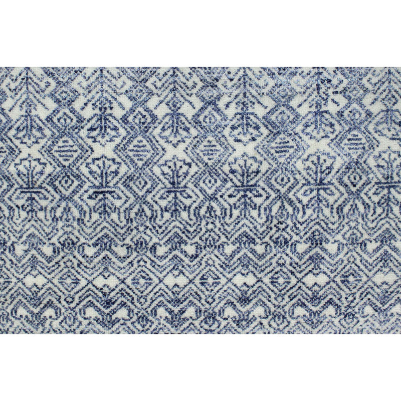 Southwestern Area Rug in Beige/Blue, Rectangle 8' x 10'