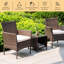 Ensemble de conversation pour 2 personnes en osier de patio avec table d'appoint-1597064623