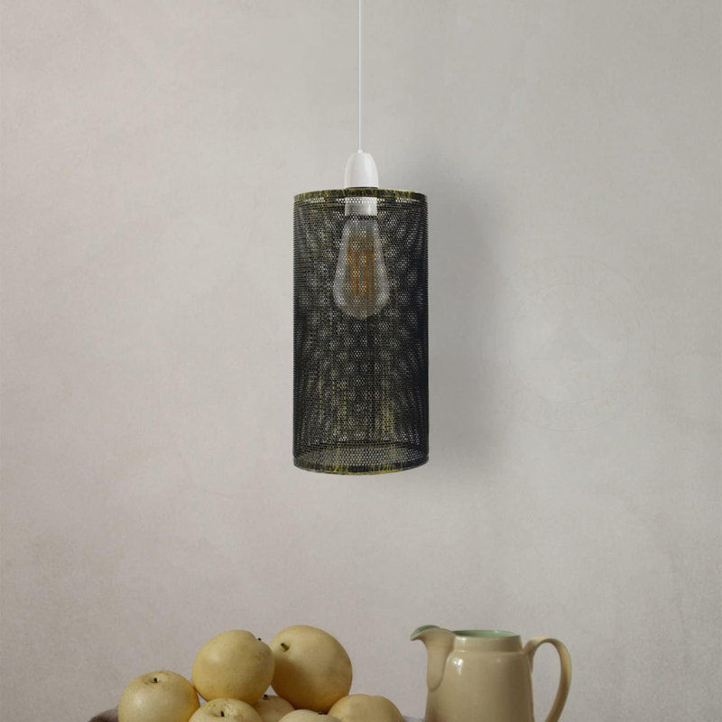 22 cm H Drum Lamp Shade ( Uno ), Brushed Brass