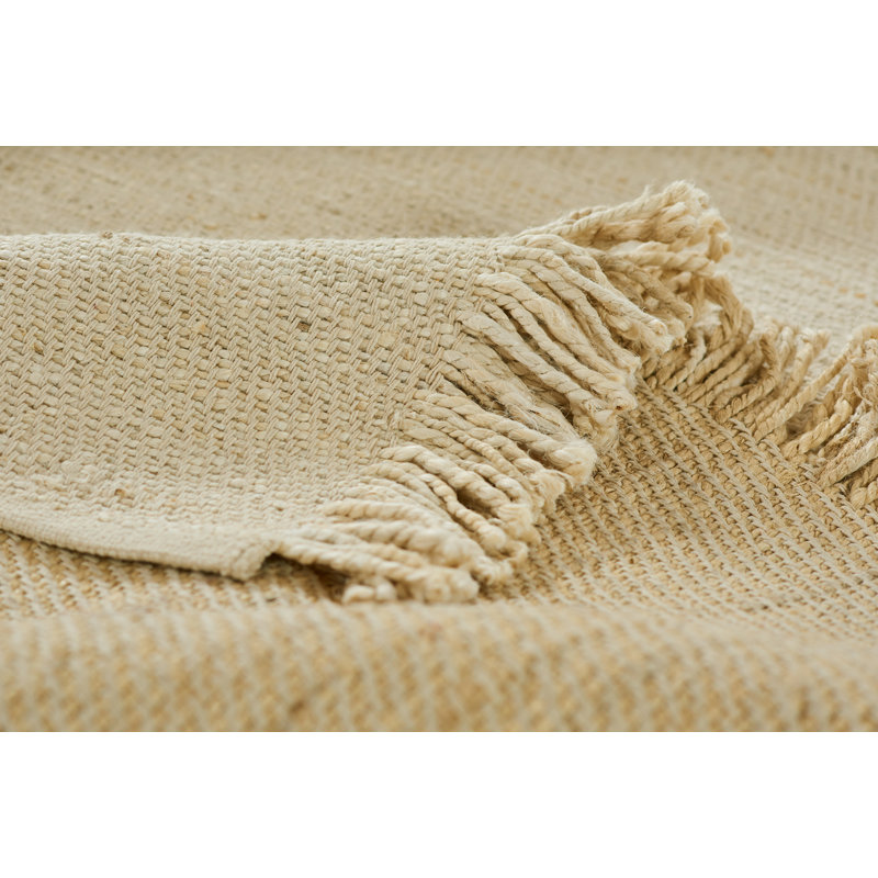 Handmade Handwoven Jute/Sisal Area Rug in Ivory, Runner 2'3" x 8'