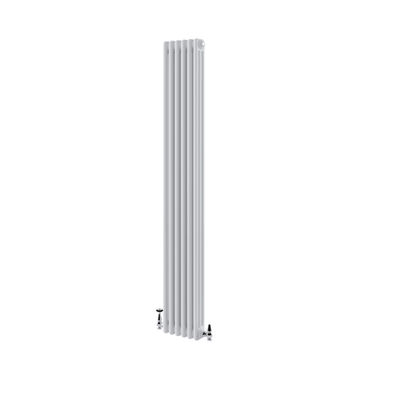 Uxbridge Vertical Traditional Colosseum Radiator, White, 1800mm H x 290mm W x 130mm D