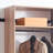 Devi Oak Wall Mounted Wood Closet System-1971920236