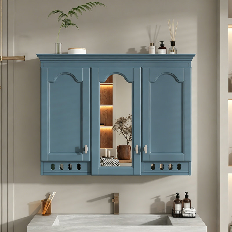 Armoire murale avec tablettes réglables, Blue