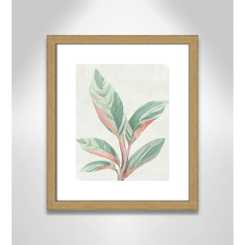 Gingembre II - reproduction d'art, H 15 po x l 13 po x P 0,75 po, Toile avec cadre en bois beige