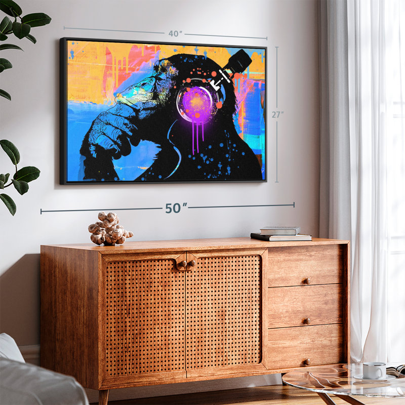 Le penseur, reproduction sur toile, H 27 po x l 40 po