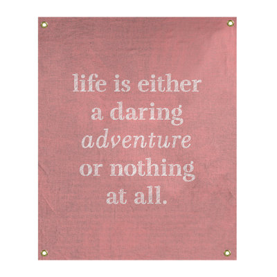 Tapisserie en polyester "life quote" adventure
