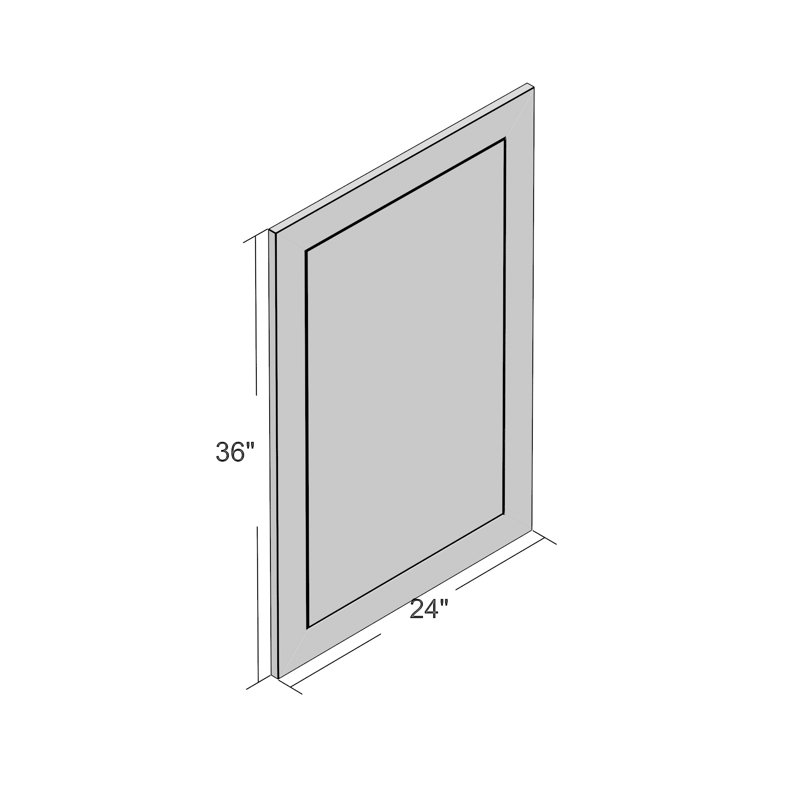 Miroir d'appoint Dematteo, H 36 po x l 24 po