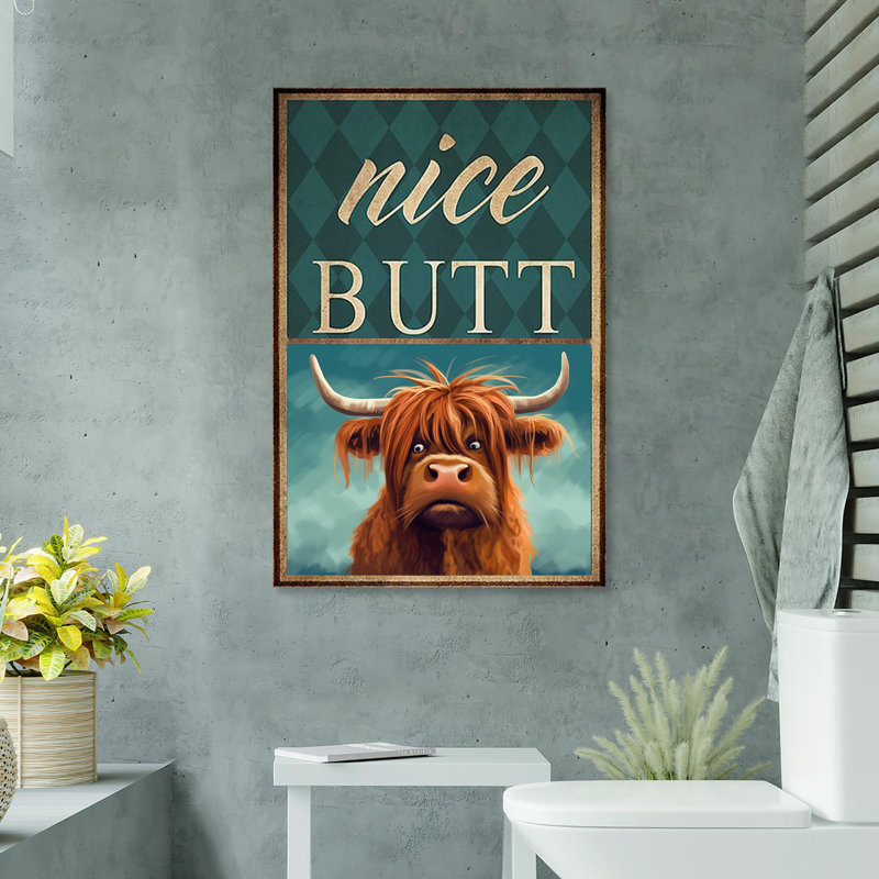 Highland Cow, beau bout à bout 1 - 1 pièce, impression sur toile tendue, H 20 po x l 16 po x P 1,25 po