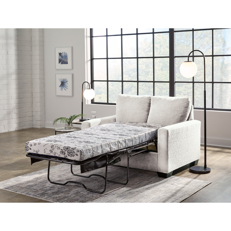 Andarta Upholstered 54'' Sofa, Snow 100% Polyester