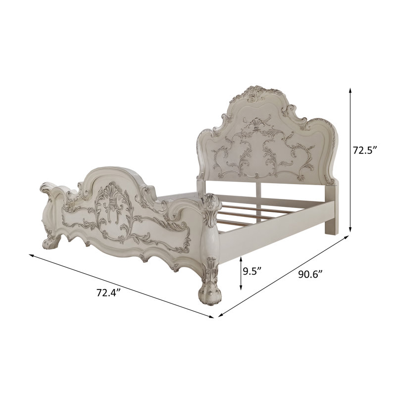 Bed , Bone White Finish, Queen