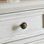 Buffet rétro en bois massif blanc avec 7 tiroirs