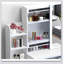 Meuble-lavabo tendance avec miroir, lumières réglables et 4 tiroirs pour le maquillage et l'organisation