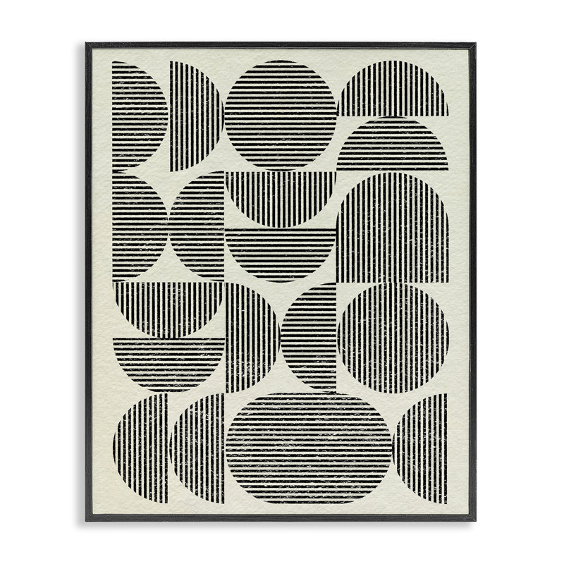 Art moderne, estampe numérique encadrée par Victoria Barnes, Giclée encadrée noir minuit, H 14 po x l 11 po