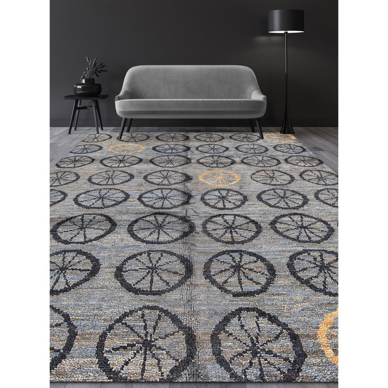 Hand-Knotted High-Quality Light Blue Area Rug