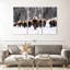 Bison Herd In Winter, reproduction d'art sur toile-45240775