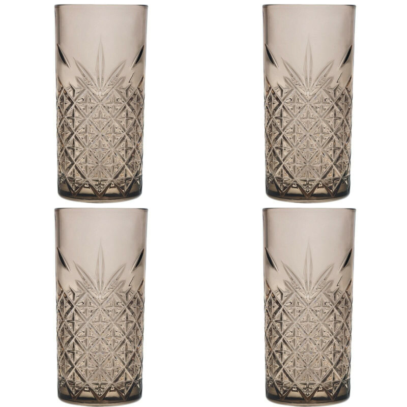 Nettleton 450ml Highball Glass, 4, Dark Grey