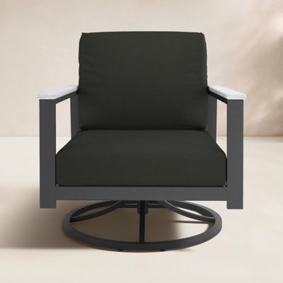 Townsend Outdoor Townsend Swivel Rocking Metal Chair with Cushions by Birch Lane