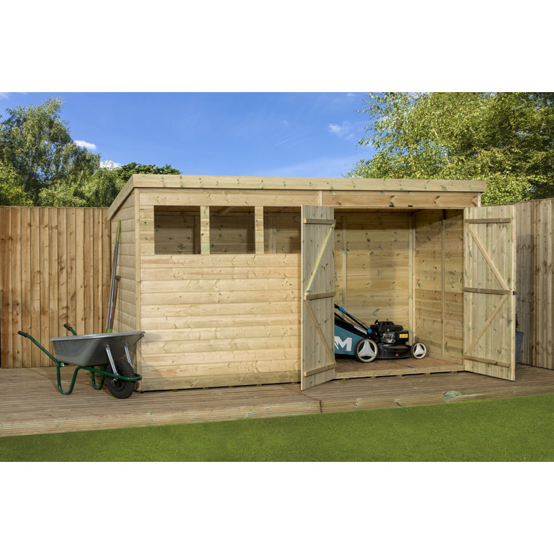 14 Ft. W x 3 Ft. D Shiplap Pent Wooden Shed