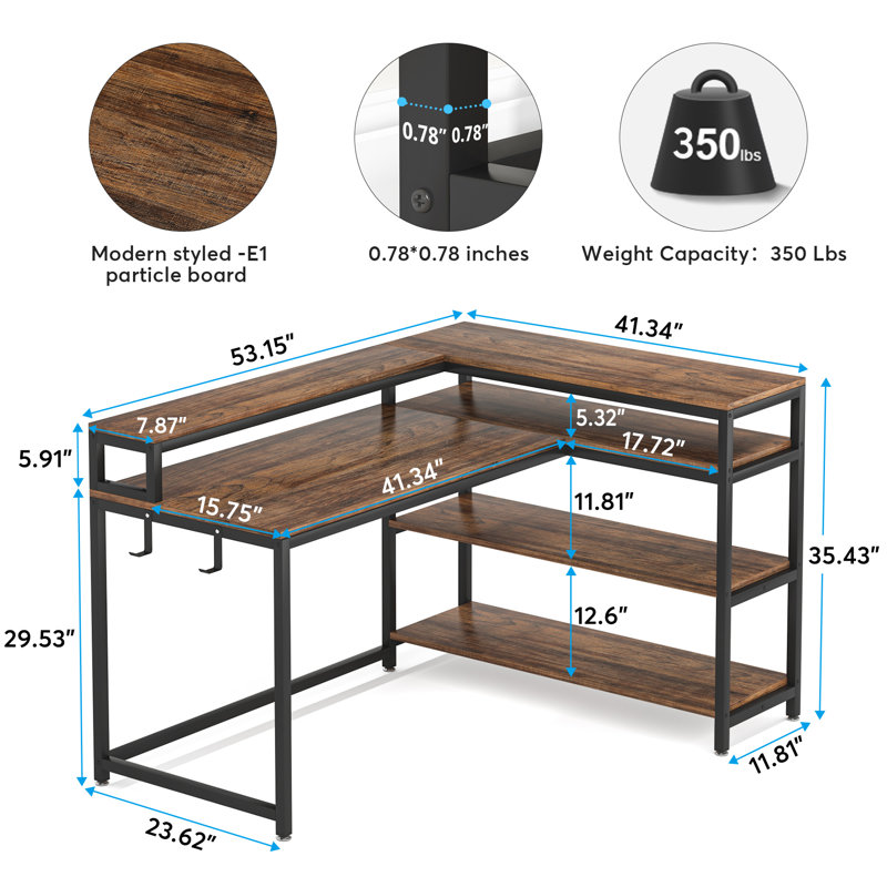 17 Stories L-Shape Desk & Reviews | Wayfair